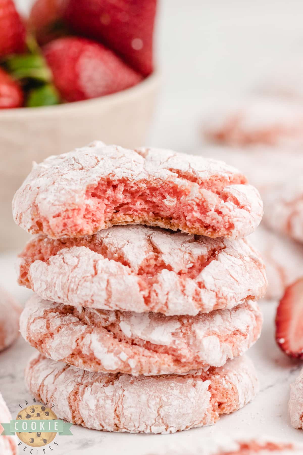 Strawberry cake mix cookies