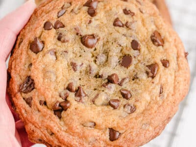 chocolate chip cookies bigger than your hand!