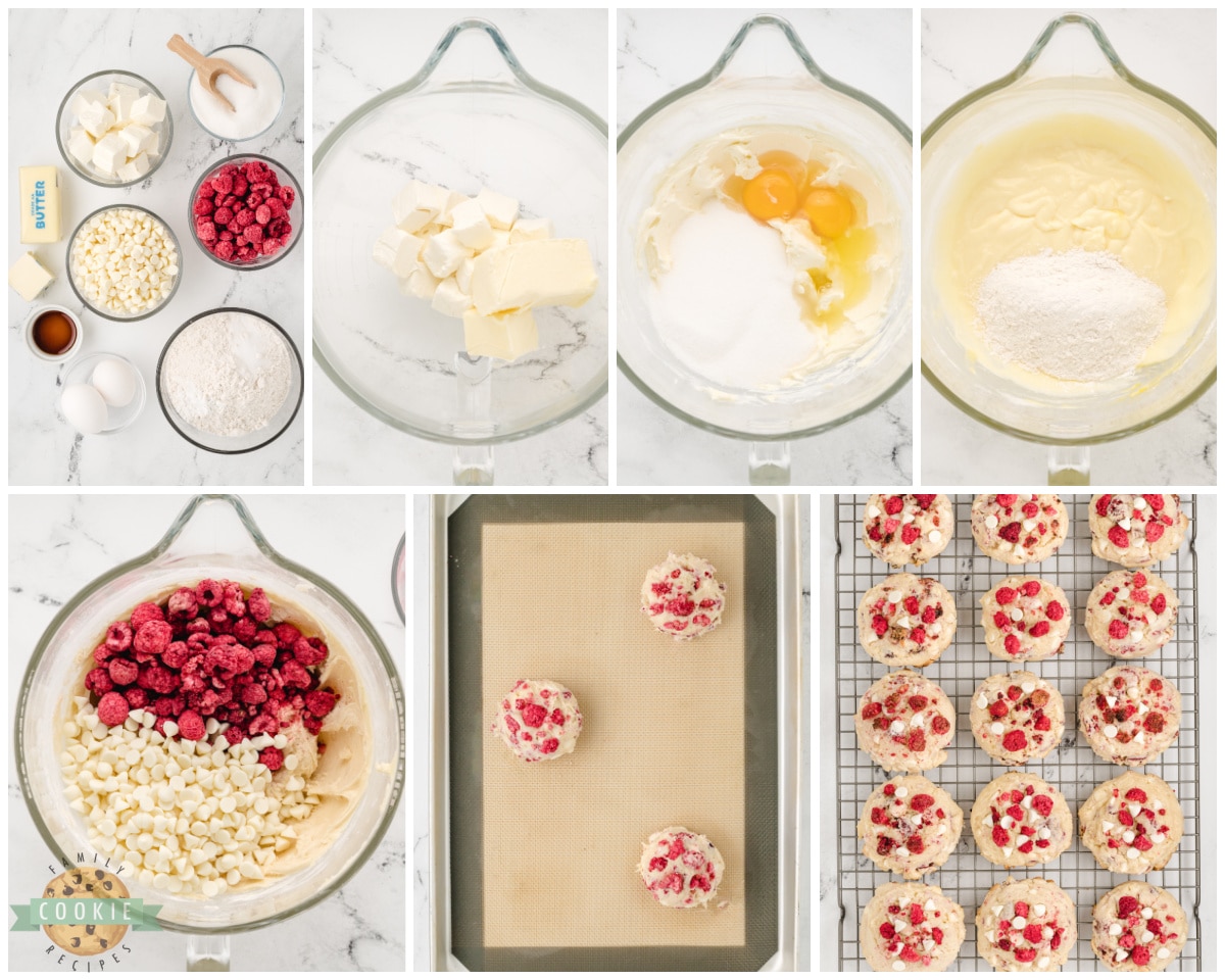 how to make raspberry cheesecake cookies