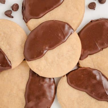 plateful of brown sugar shortbread cookies