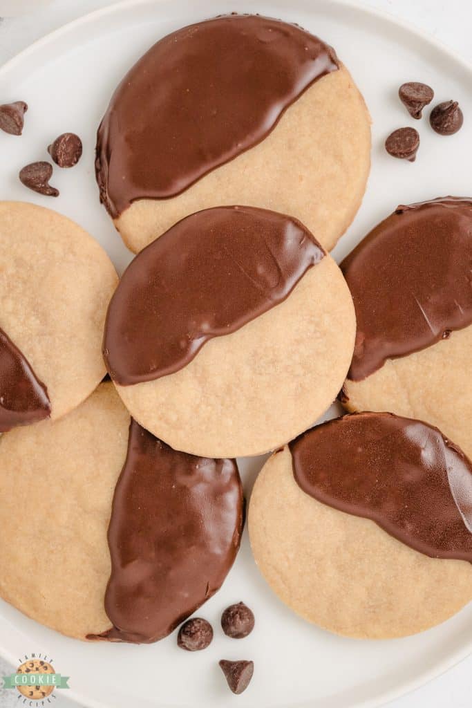 plateful of brown sugar shortbread cookies