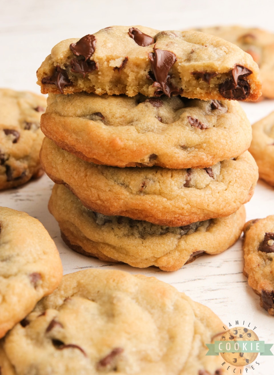 Bakery Style Chocolate Chip Cookies are large, crisp on the very outside and soft in the middle. The perfect chocolate chip cookie recipe that you've been looking for all your life!