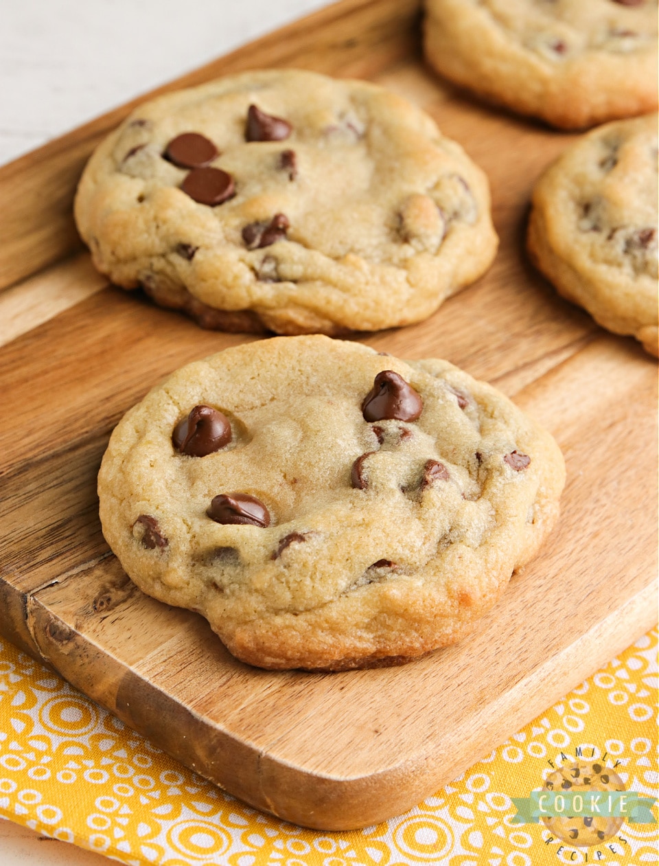 Bakery Style Chocolate Chip Cookies are large, crisp on the very outside and soft in the middle. The perfect chocolate chip cookie recipe that you've been looking for all your life!