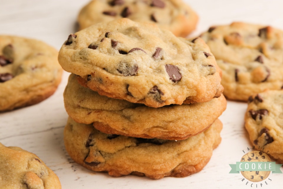 Bakery Style Chocolate Chip Cookies are large, crisp on the very outside and soft in the middle. The perfect chocolate chip cookie recipe that you've been looking for all your life!