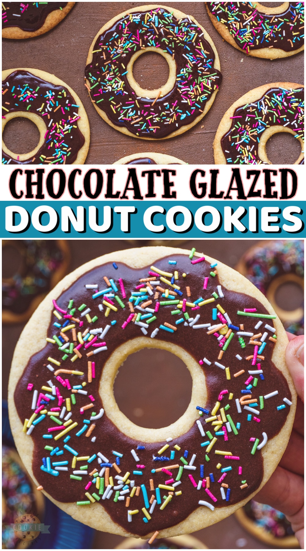 CHOCOLATE GLAZED DONUT COOKIES - Family Cookie Recipes