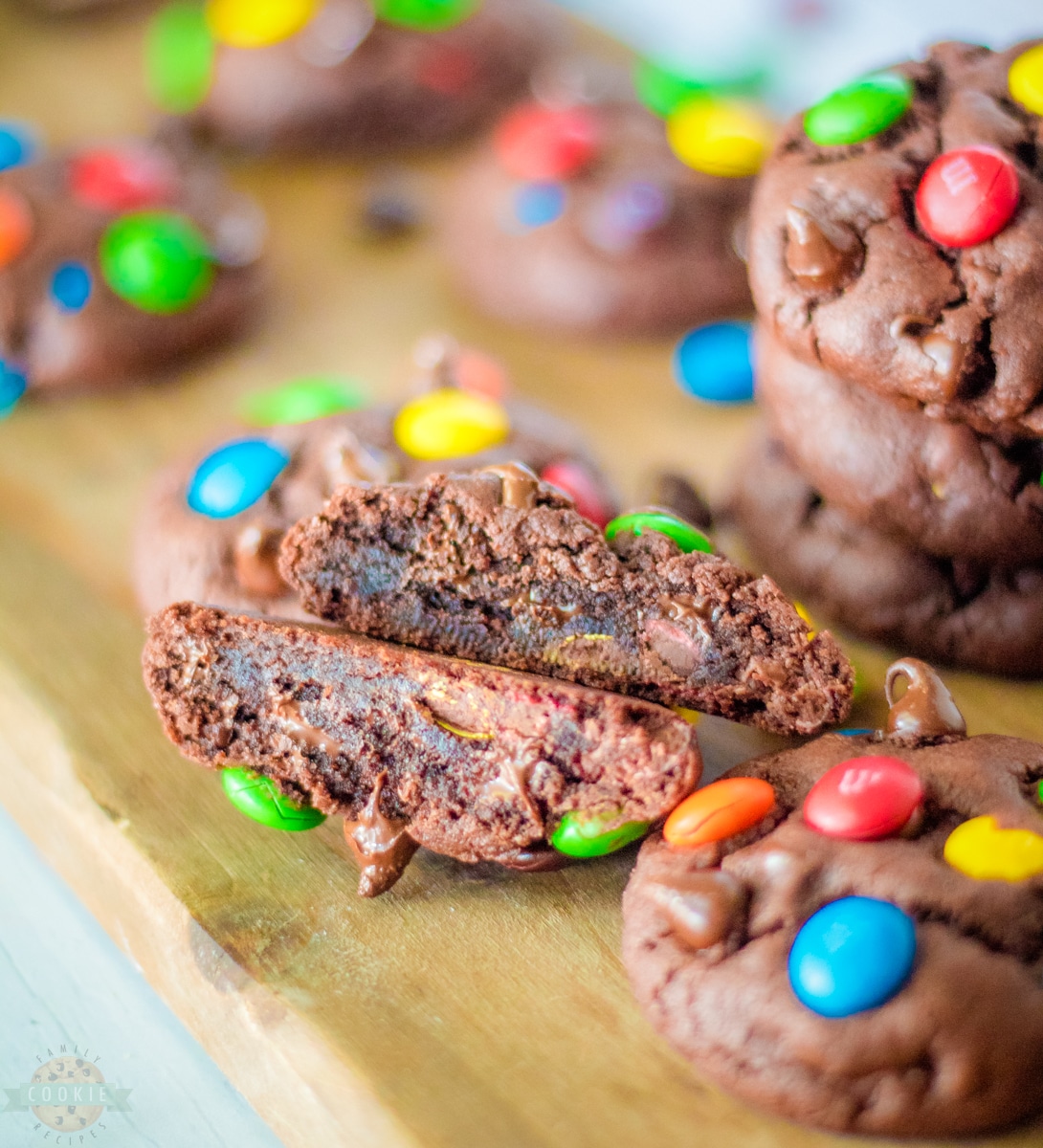 Triple Chocolate M&M Cookies