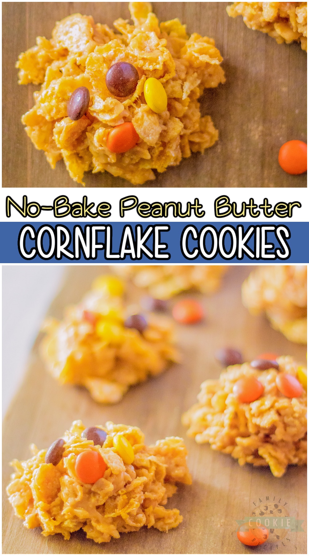 Recipe for No Bake Reese's Peanut Butter Cornflake Cookies