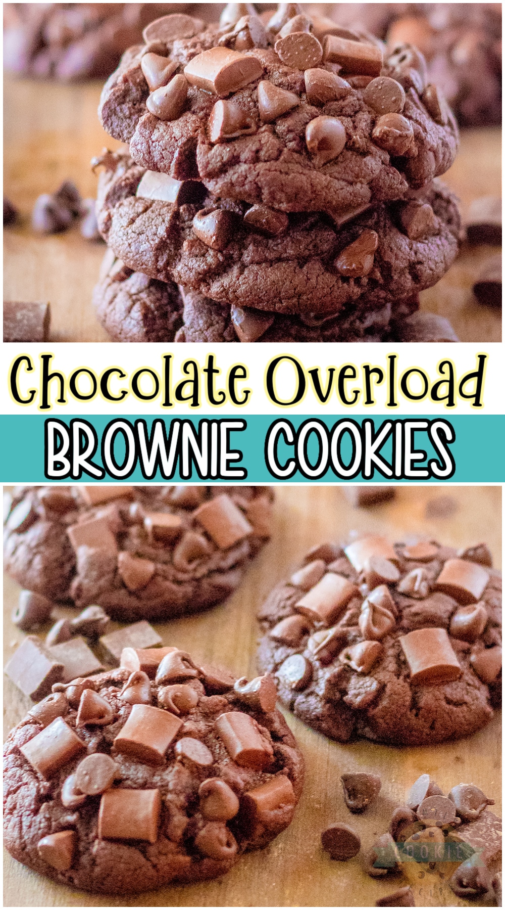 Chocolate Brownie Cookies are soft & fudgy brownies in cookie form! Recipe is loaded with chocolate and made into over-the-top GIANT cookies that everyone goes crazy for! #brownies #cookies #chocolate #baking #easyrecipe from FAMILY COOKIE RECIPES via @buttergirls