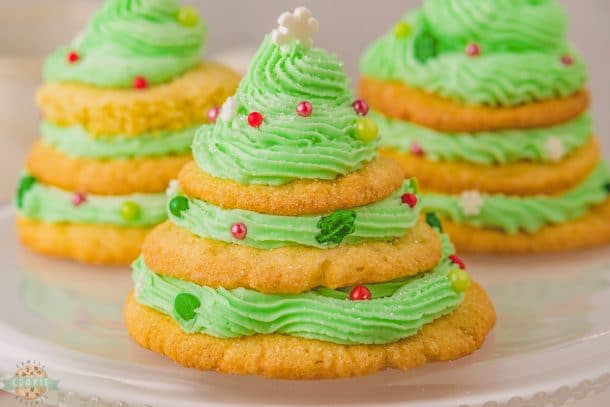 STACKED CHRISTMAS TREE COOKIES - Family Cookie Recipes