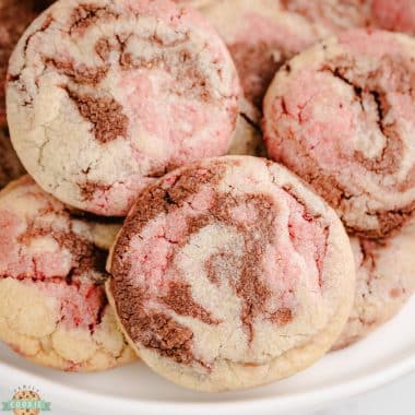 swirled neapolitan cookies
