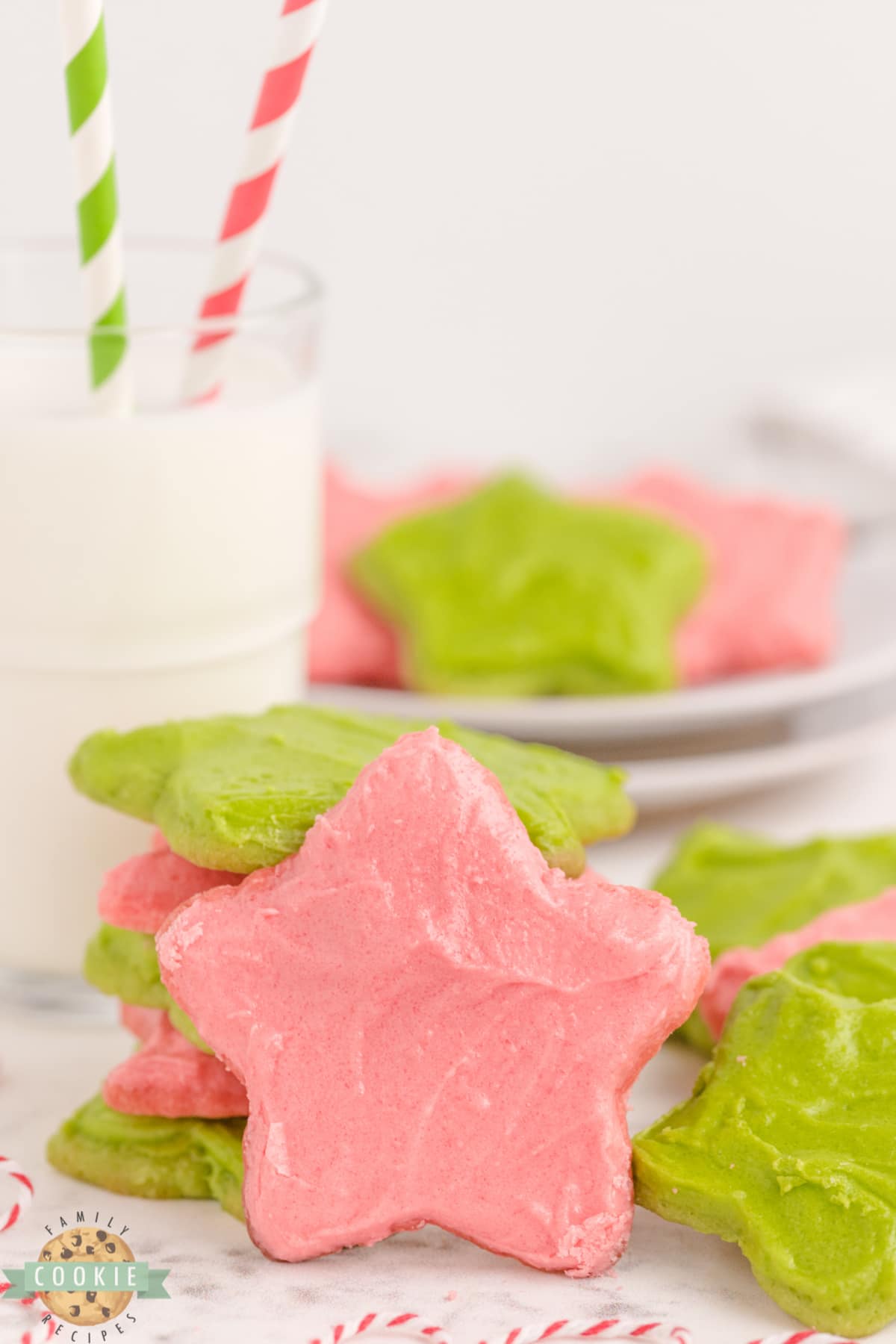 Christmas Sugar Cookies made with red and green Jello