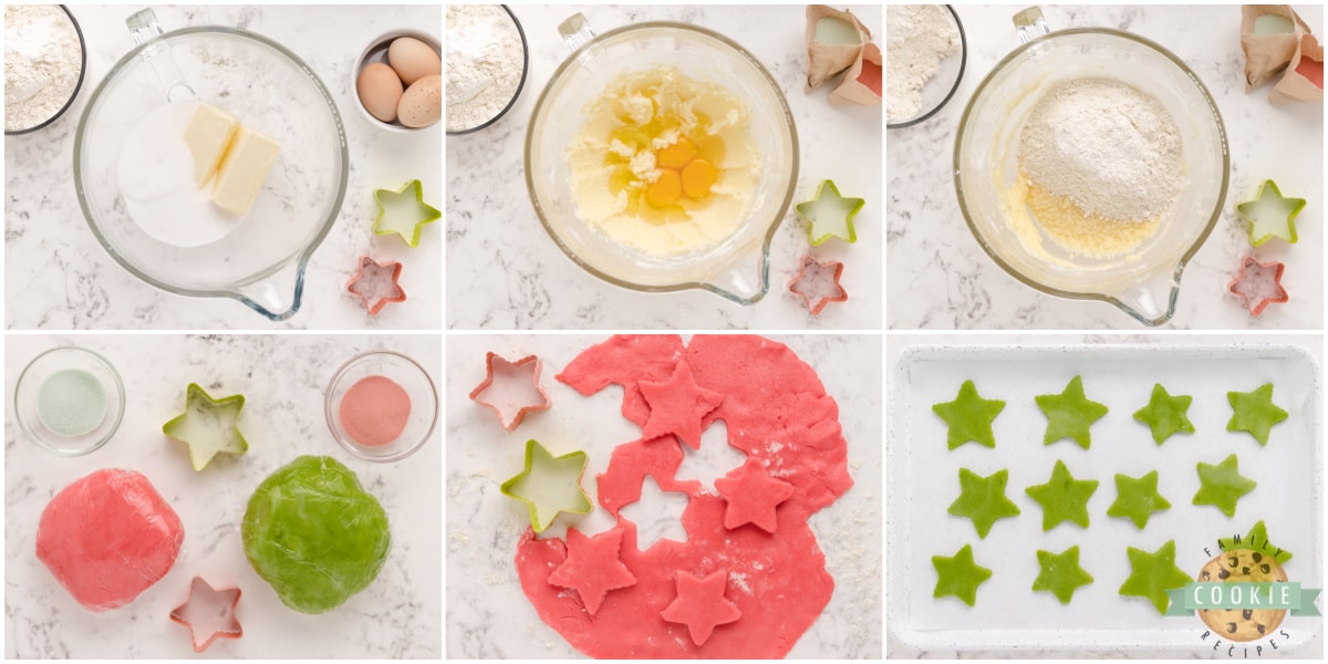 Step by step instructions on how to make Christmas Jello Sugar Cookies