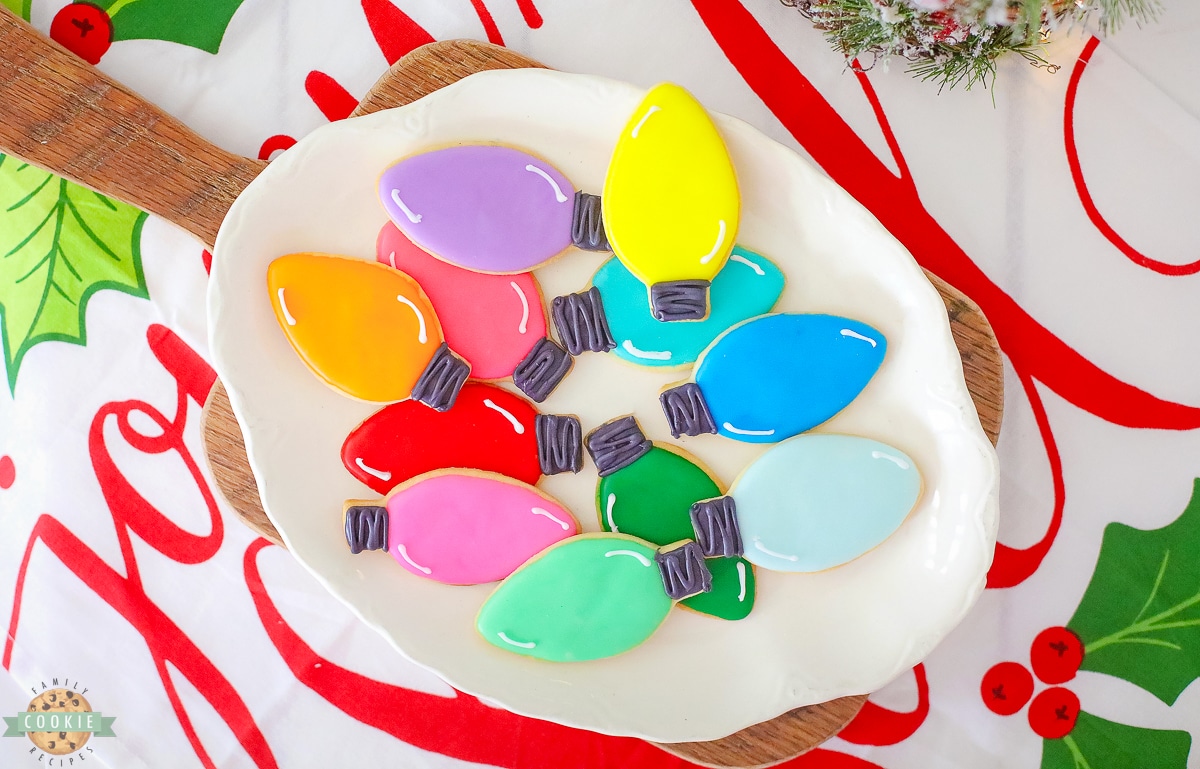 Christmas Lights Cut Out Cookies