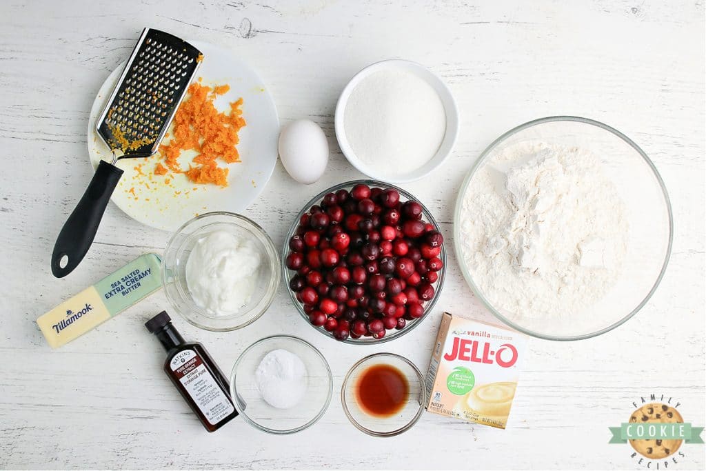 Ingredients in Cranberry Orange Cookies