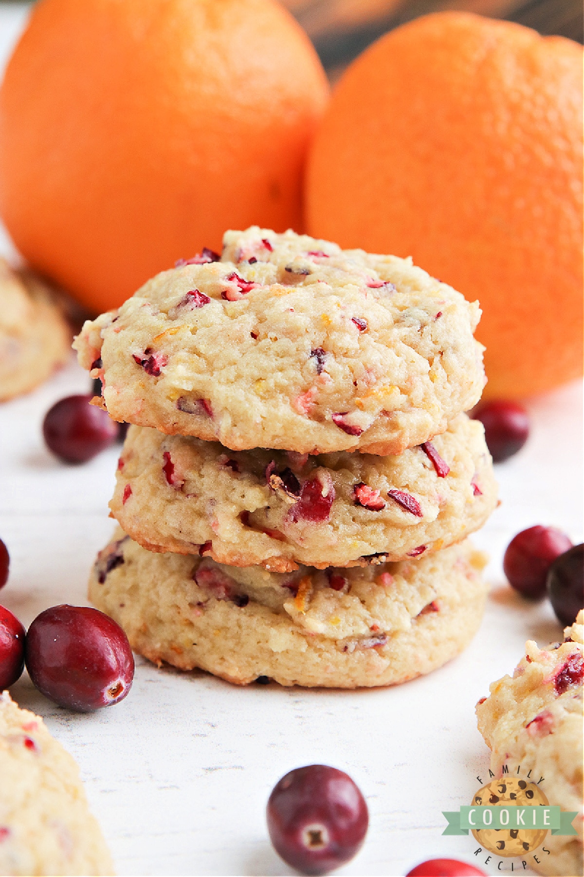 Cranberry Orange Cookies are soft, chewy and packed with orange flavor and fresh cranberries. The perfect cookie recipe for fall! 