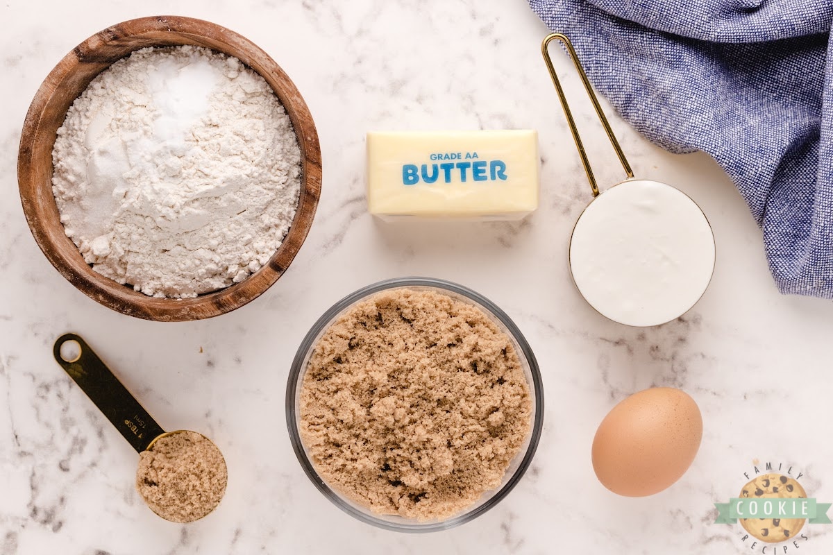 Ingredients in Frosted Brown Sugar cookies