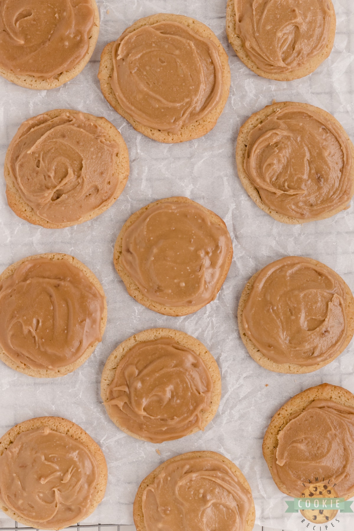 Brown sugar cookies with brown sugar frosting