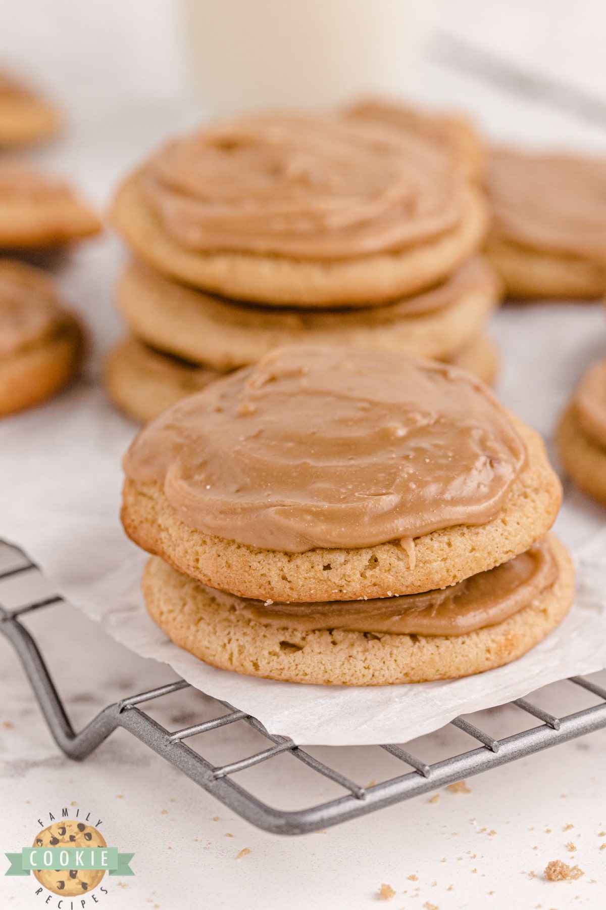 Frosted Brown Sugar Cookies are soft and chewy with a simple brown sugar frosting on top. Easy cookie recipe with a rich brown sugar flavor that is absolutely delicious! 