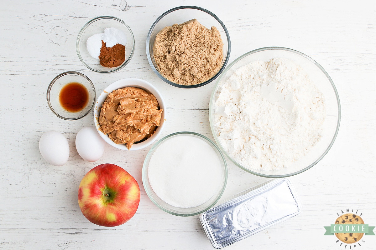 Ingredients in Apple Peanut Butter Cookies