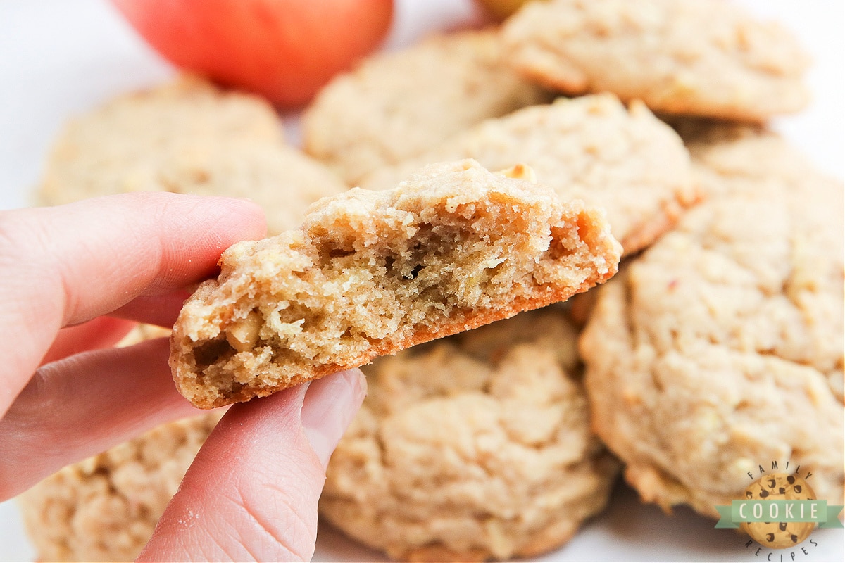 Apple Peanut Butter Cookies that are soft, chewy and packed with freshly grated apple. Delicious peanut butter cookie recipe that is even better with apples in it!