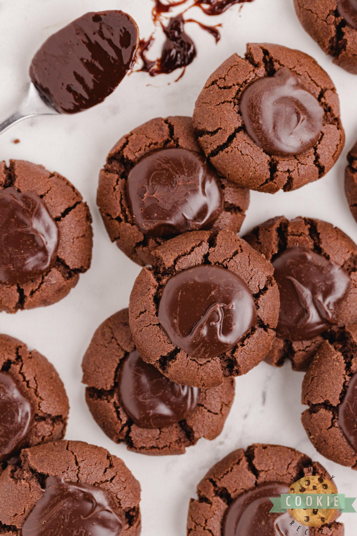 Chocolate cookies filled with chocolate ganache