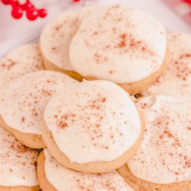frosted eggnog cookies