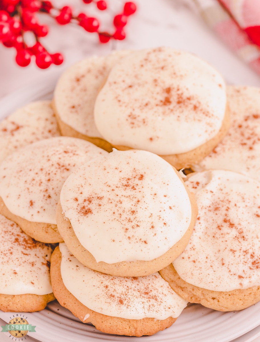 frosted eggnog cookies