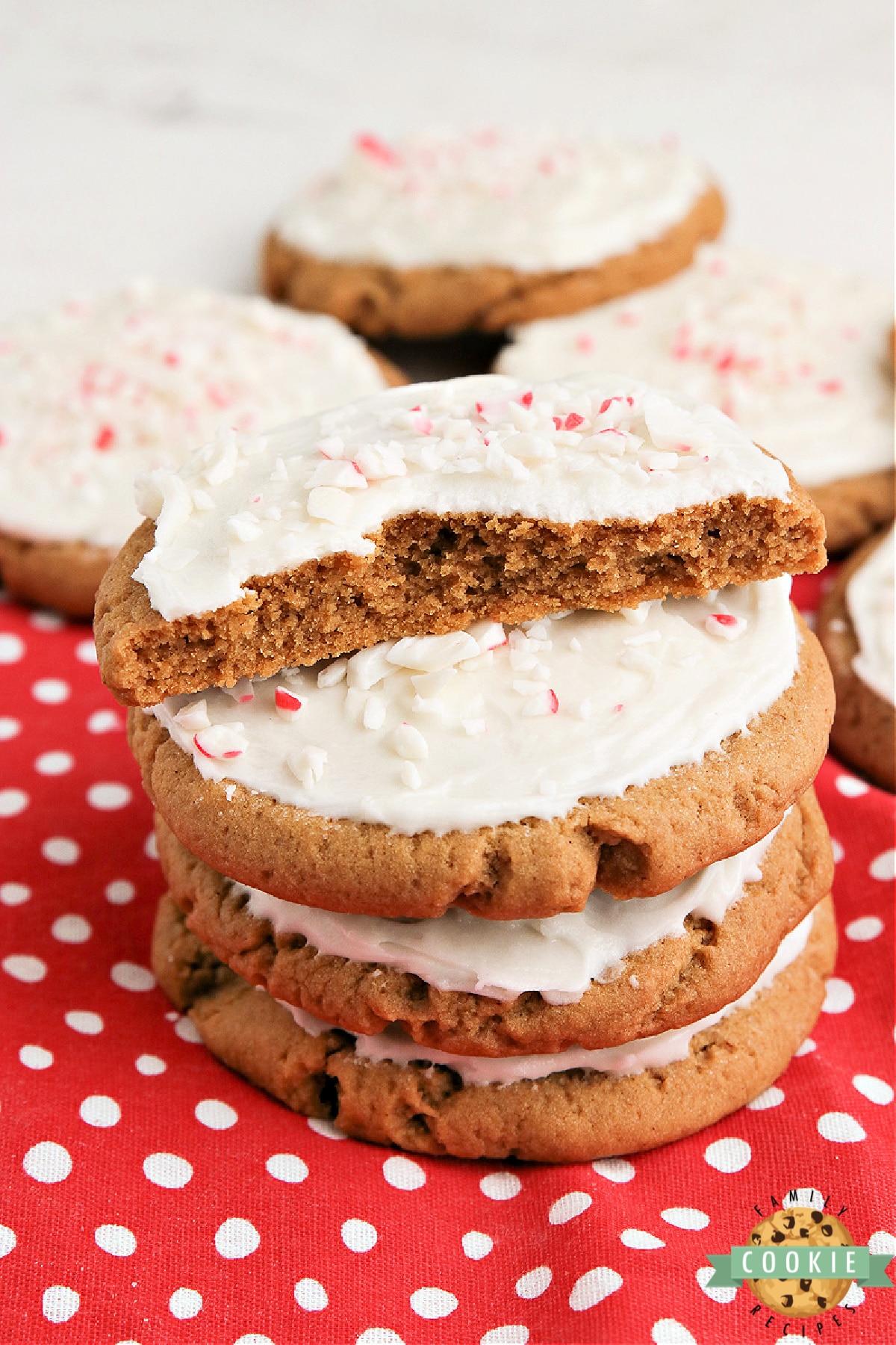 Gingerbread cookies with buttercream frosting