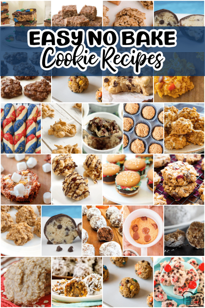 No Bake Cookie Recipes are a must have any time of the year and this list of recipes does not disappoint! All no bake, all completely delicious and the best part is, they take very little time to make!