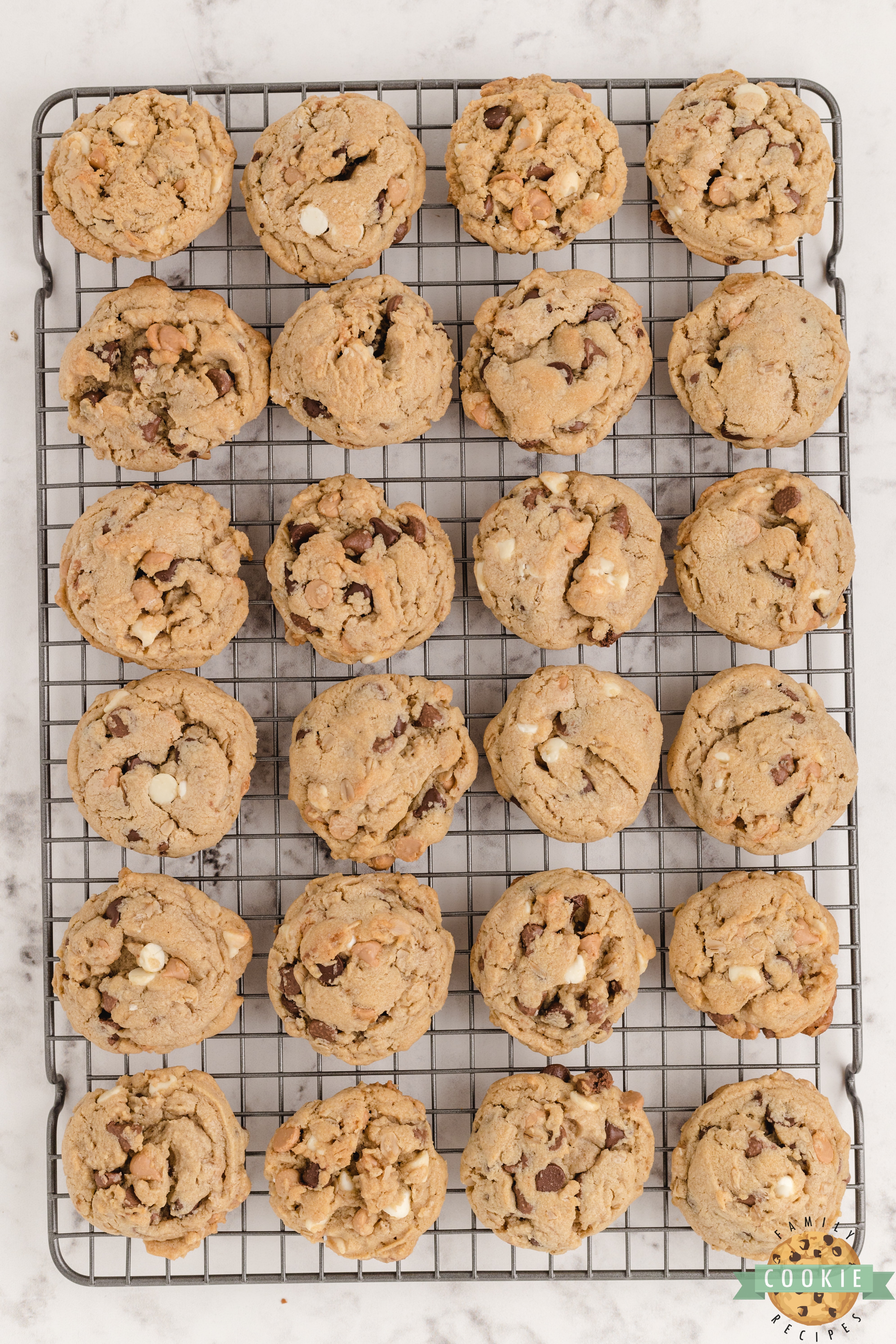 Five Chip Peanut Butter Oatmeal Cookies