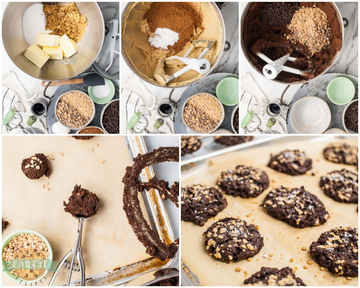 how to make loaded chocolate toffee cookies