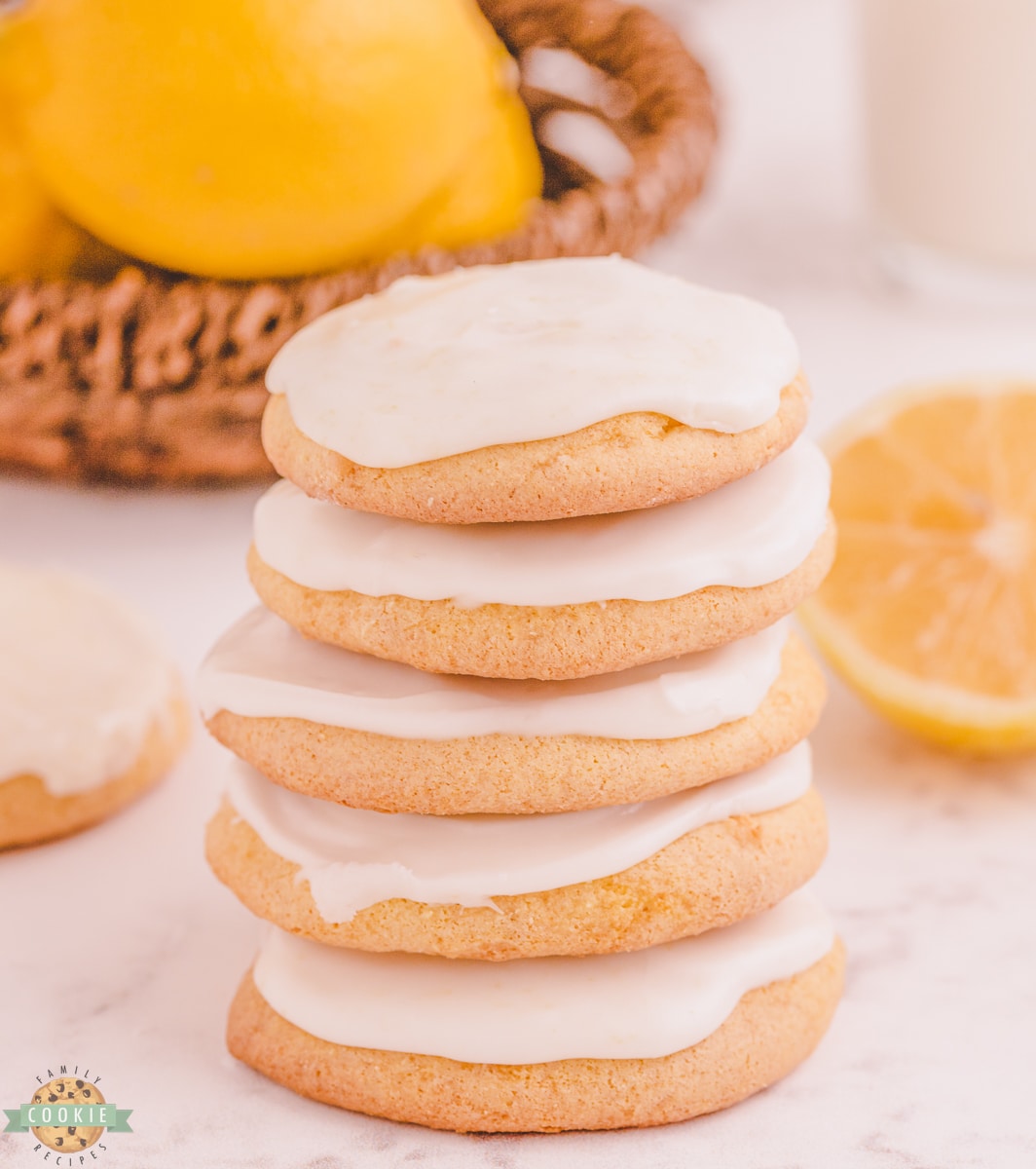 stacked lemon cake mix cookies