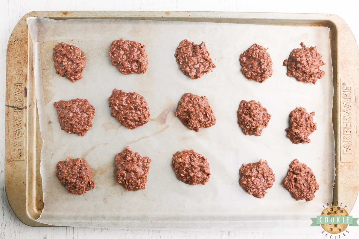 No Bake Cookies made with nutella