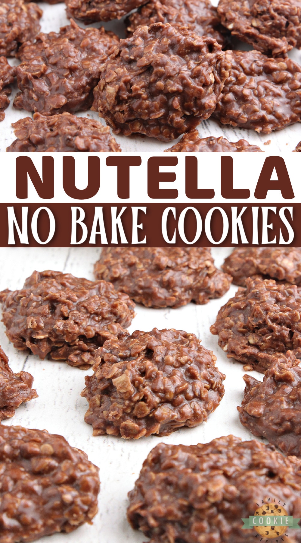 Nutella No Bake Cookies are just like traditional no bake cookies, but with Nutella instead of peanut butter. Made 