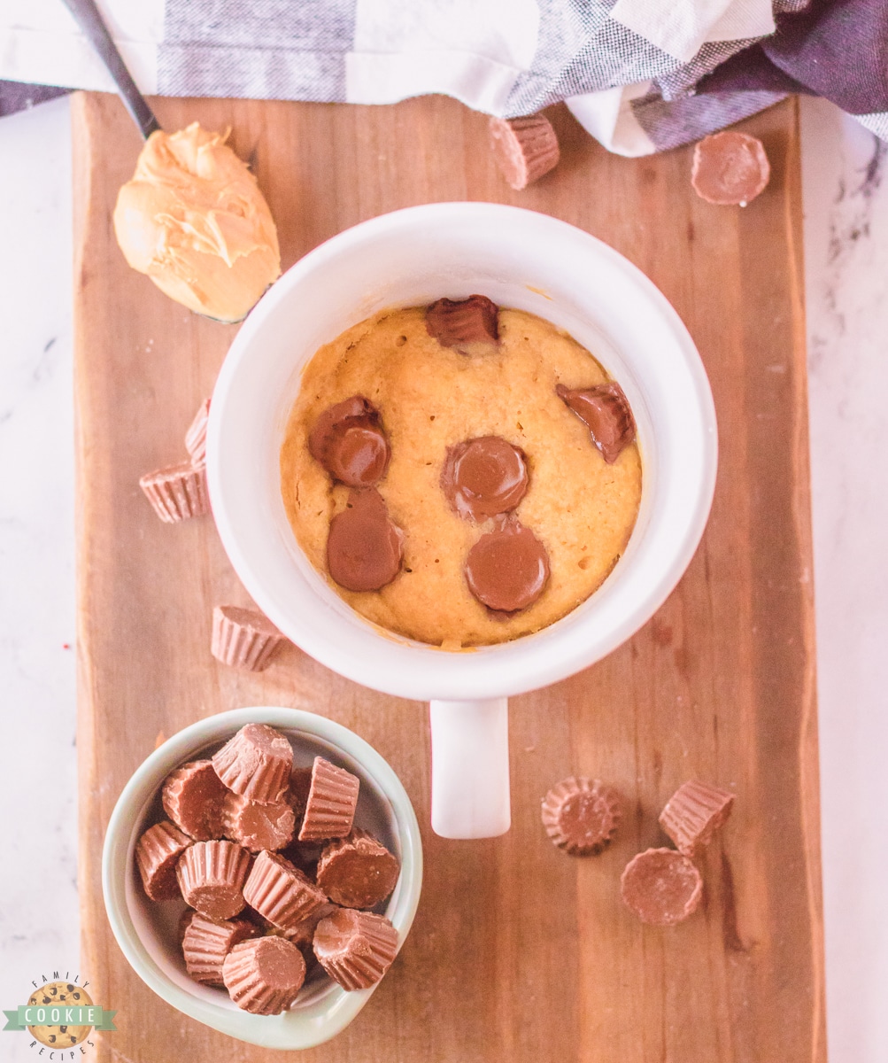 peanut butter cookie in a mug