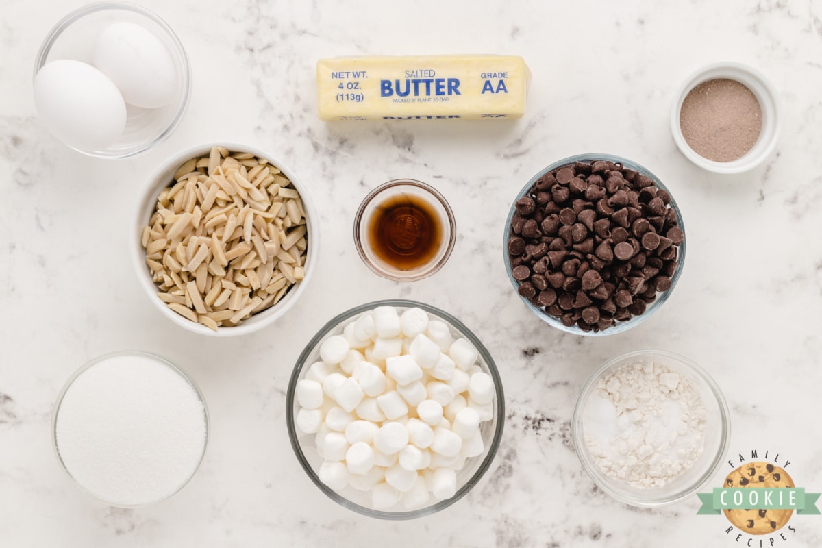 Ingredients in Rocky Road Cookies