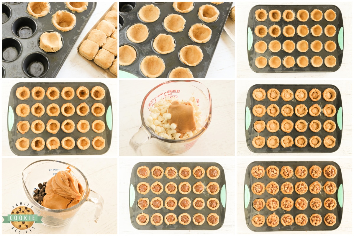 Step by step instructions on how to make Chocolate Peanut Butter cookie cups