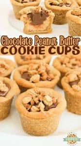 CHOCOLATE PEANUT BUTTER COOKIE CUPS - Family Cookie Recipes