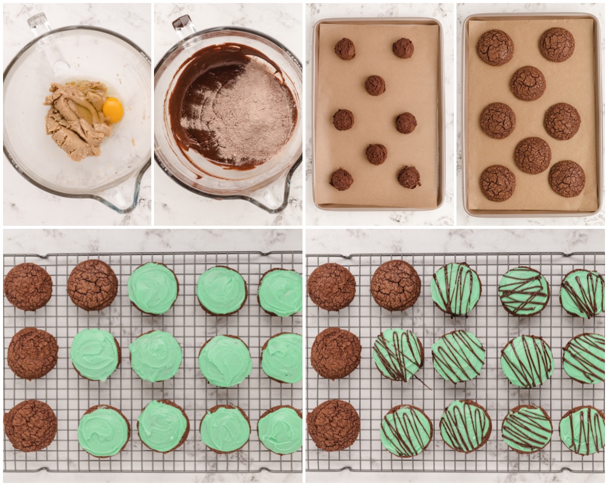 how to make double chocolate mint cookies