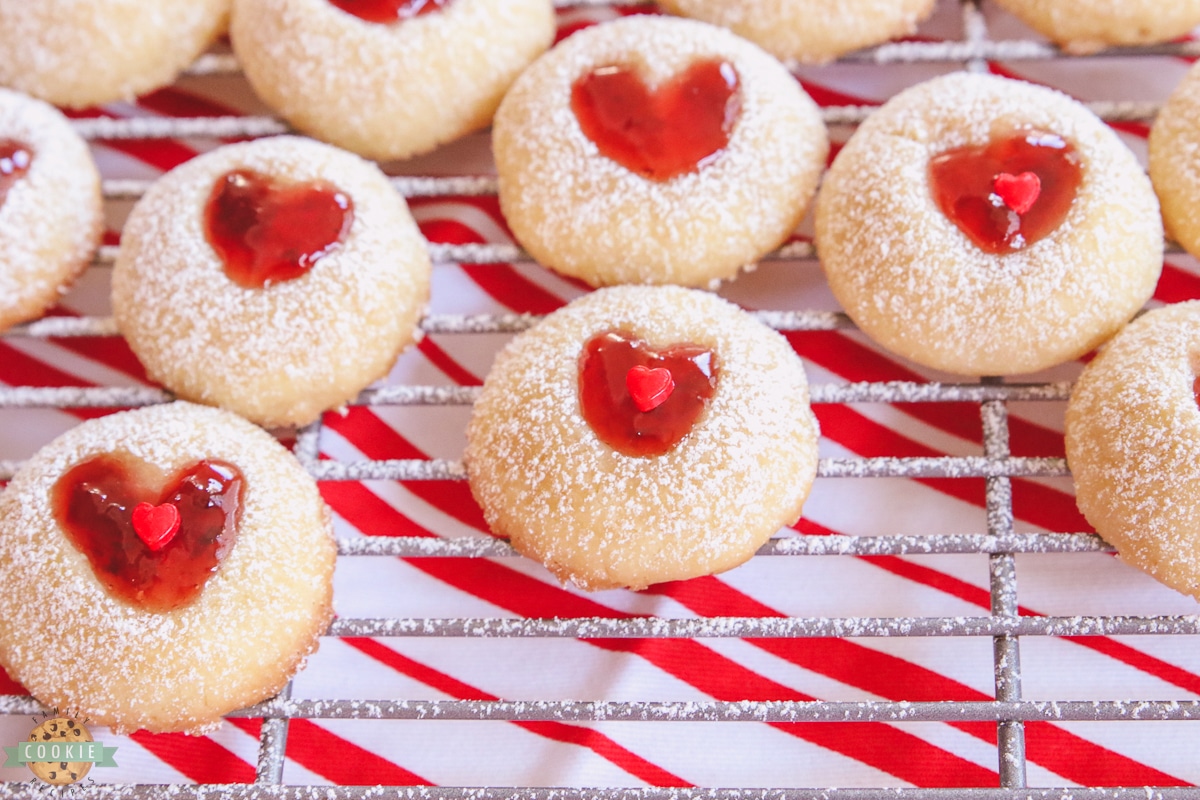 Sweetheart Valentine Thumbprint Cookies