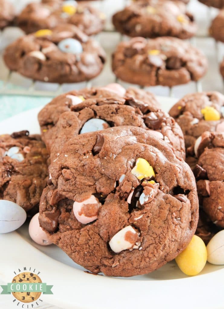 Chocolate cookie recipe with Cadbury Mini Eggs