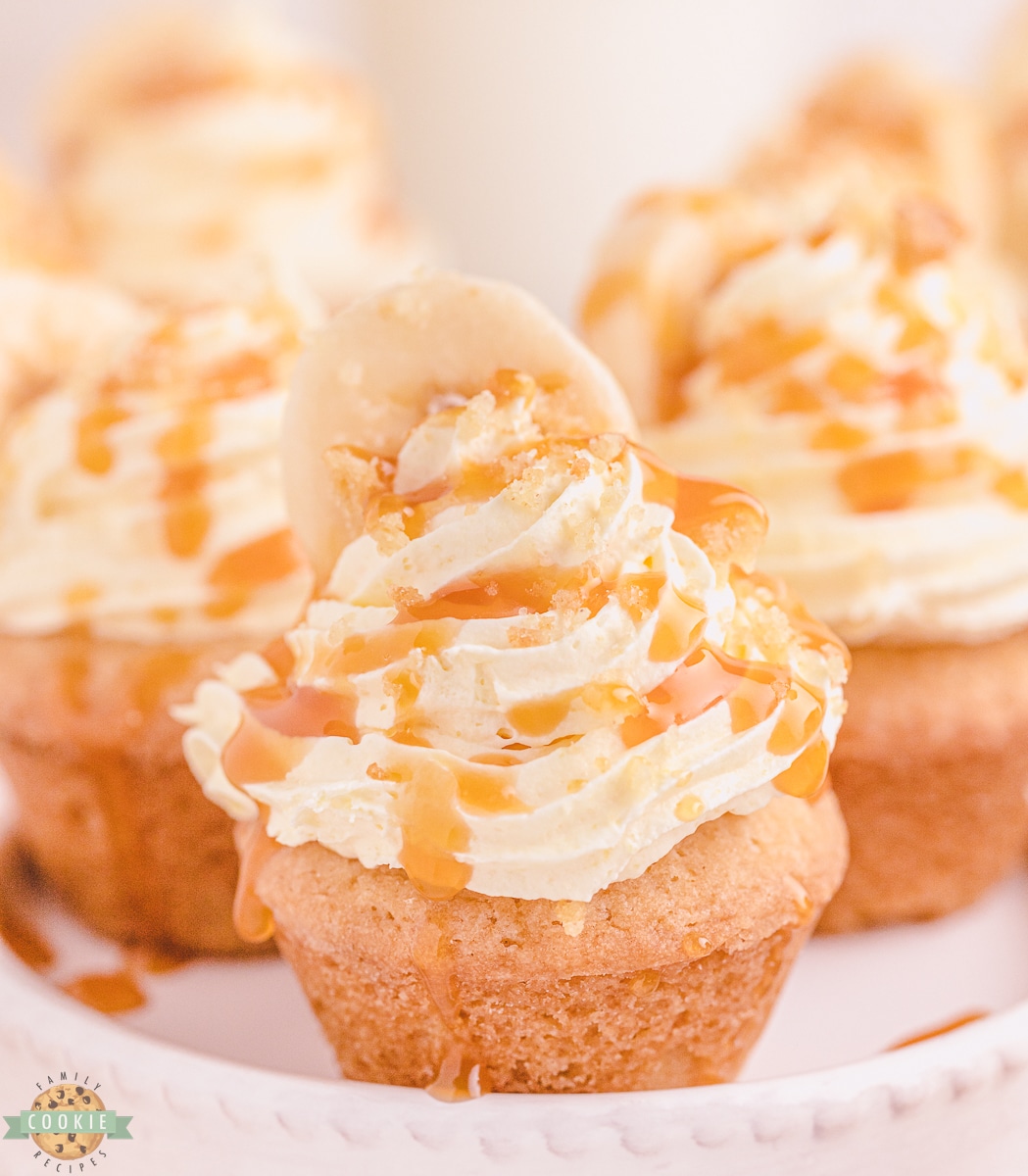 caramel banana cream pie cookies