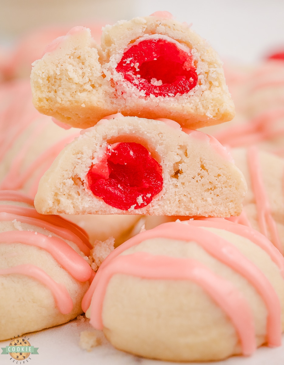 cherry shortbread cookies