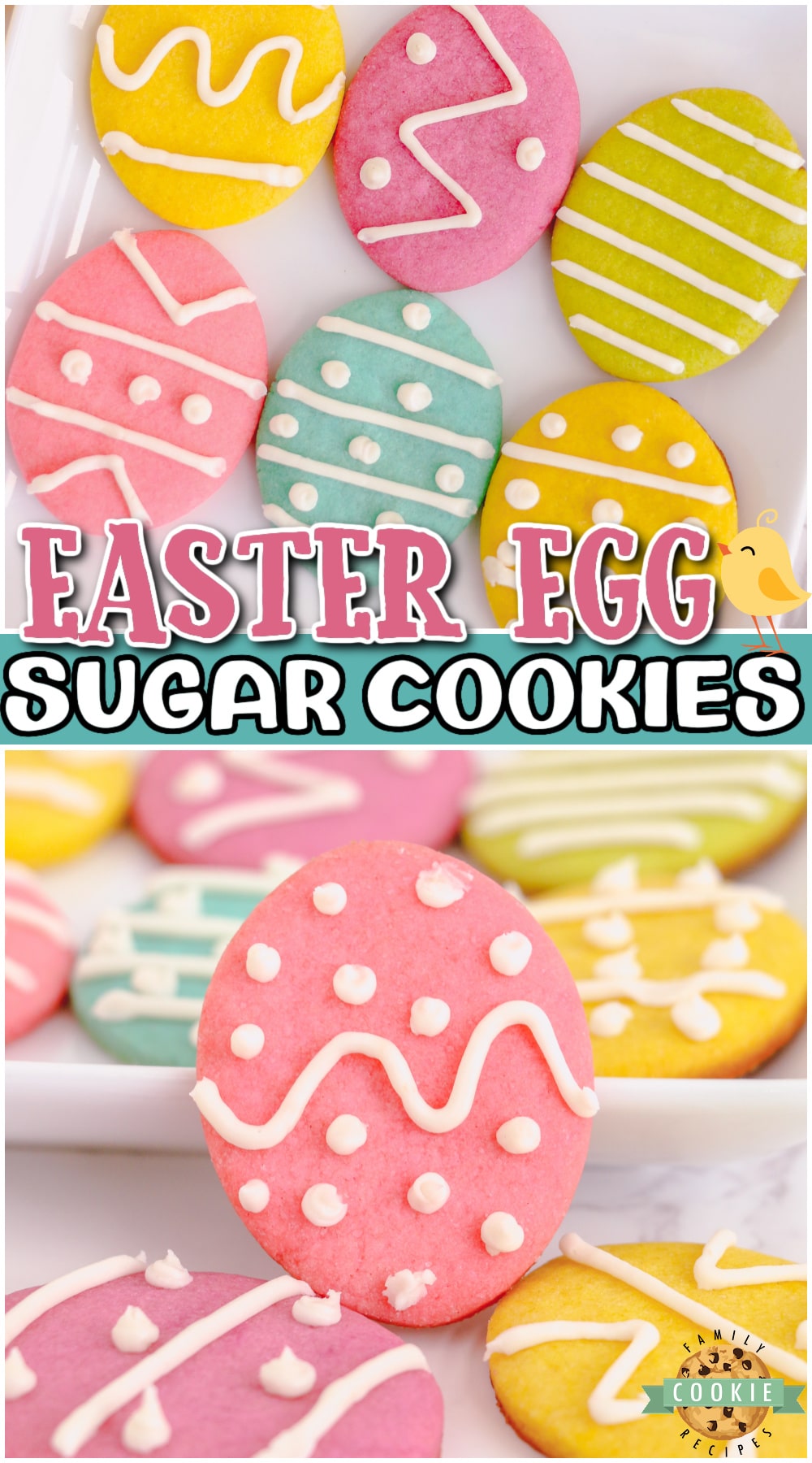 Easter Egg Sugar Cookies made with classic ingredients for festive, colorful Easter Egg cookies! Pastel Easter cookies with a vanilla icing everyone loves! 