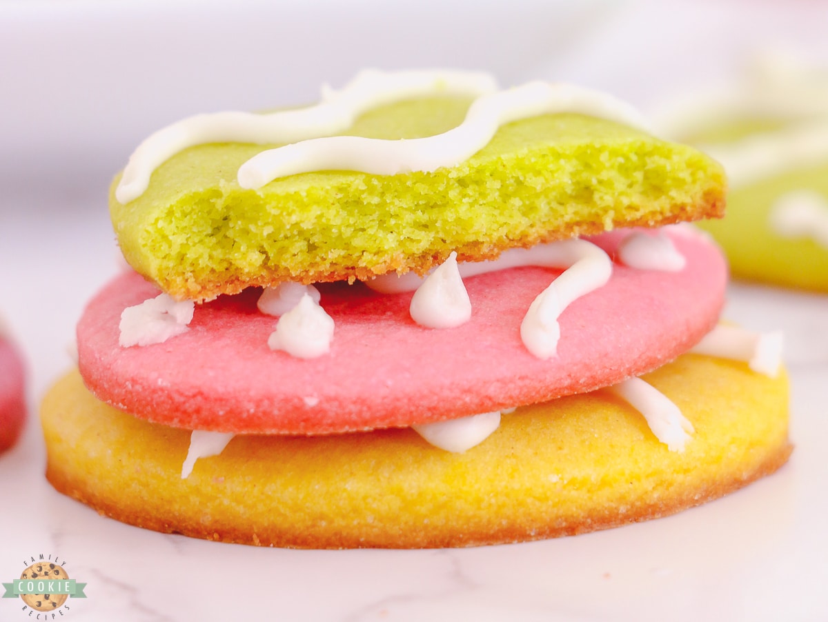 pastel Easter Egg sugar cookies