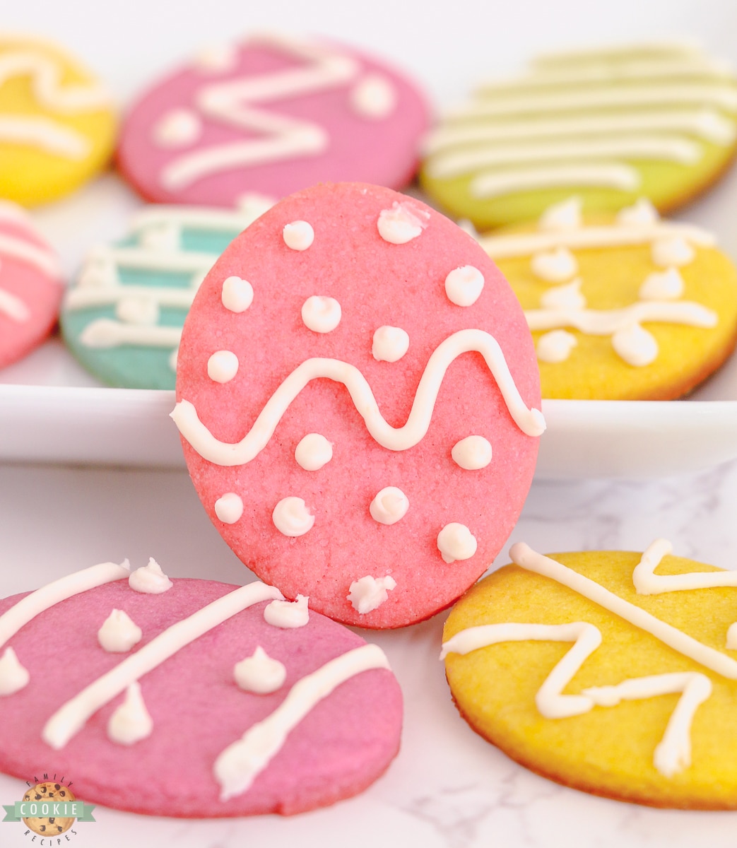 Easter Egg Sugar Cookies.