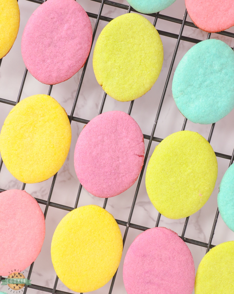 pastel cut out Easter Egg cookies