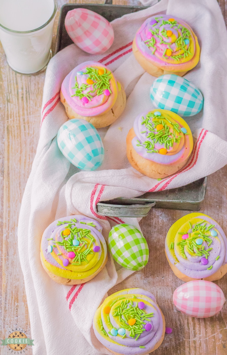 Frosted Lemon Easter Cookies