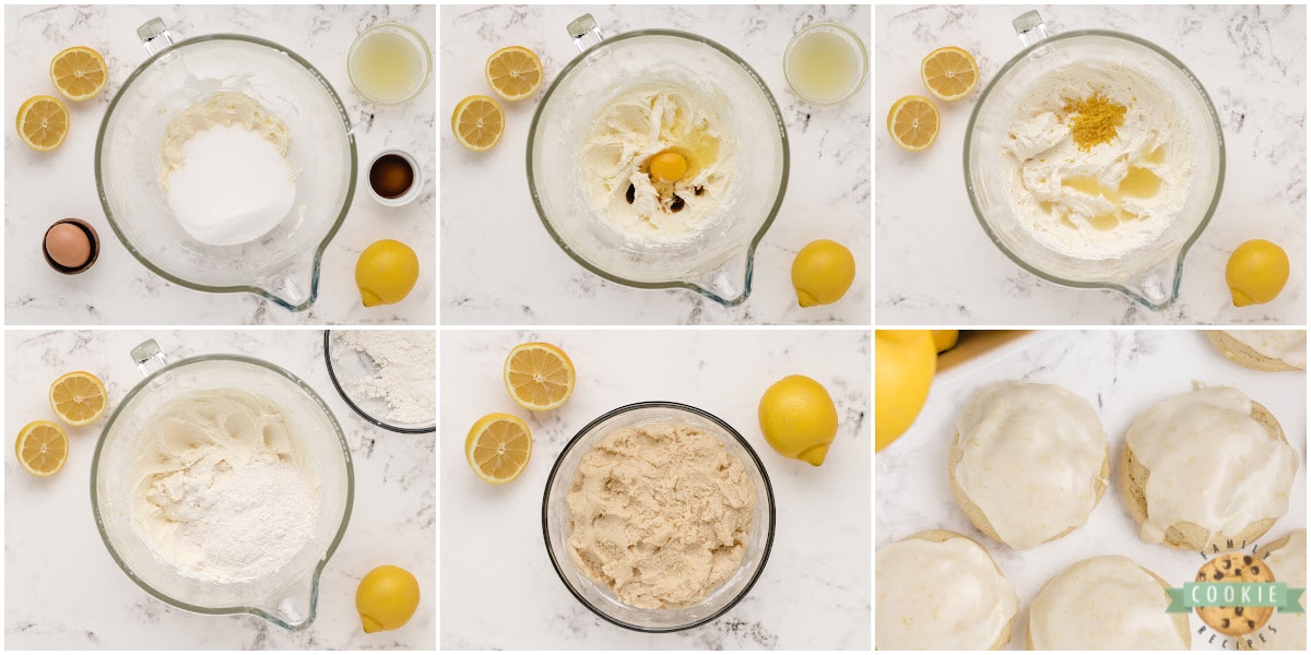 Step by step instructions on how to make Lemon Cream Cheese Cookies