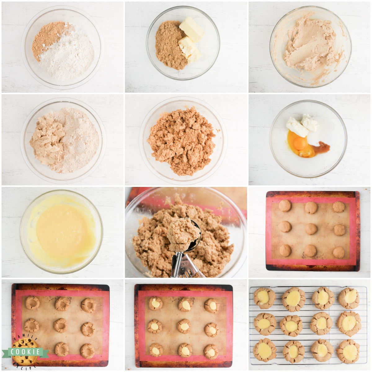 Step by step instructions on how to make Cheesecake Cookies